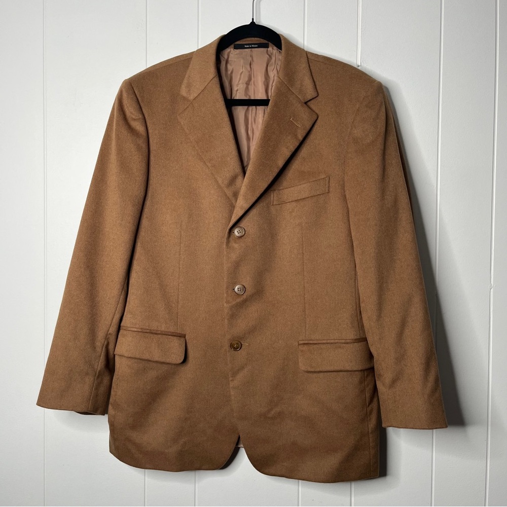 Z Zegna Camel Brown Wool Sport Coat Blazer